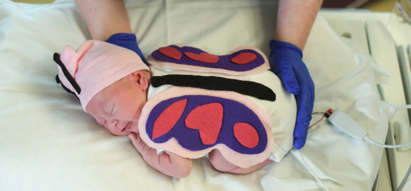 NICU baby butterfly costume Dayton Children's