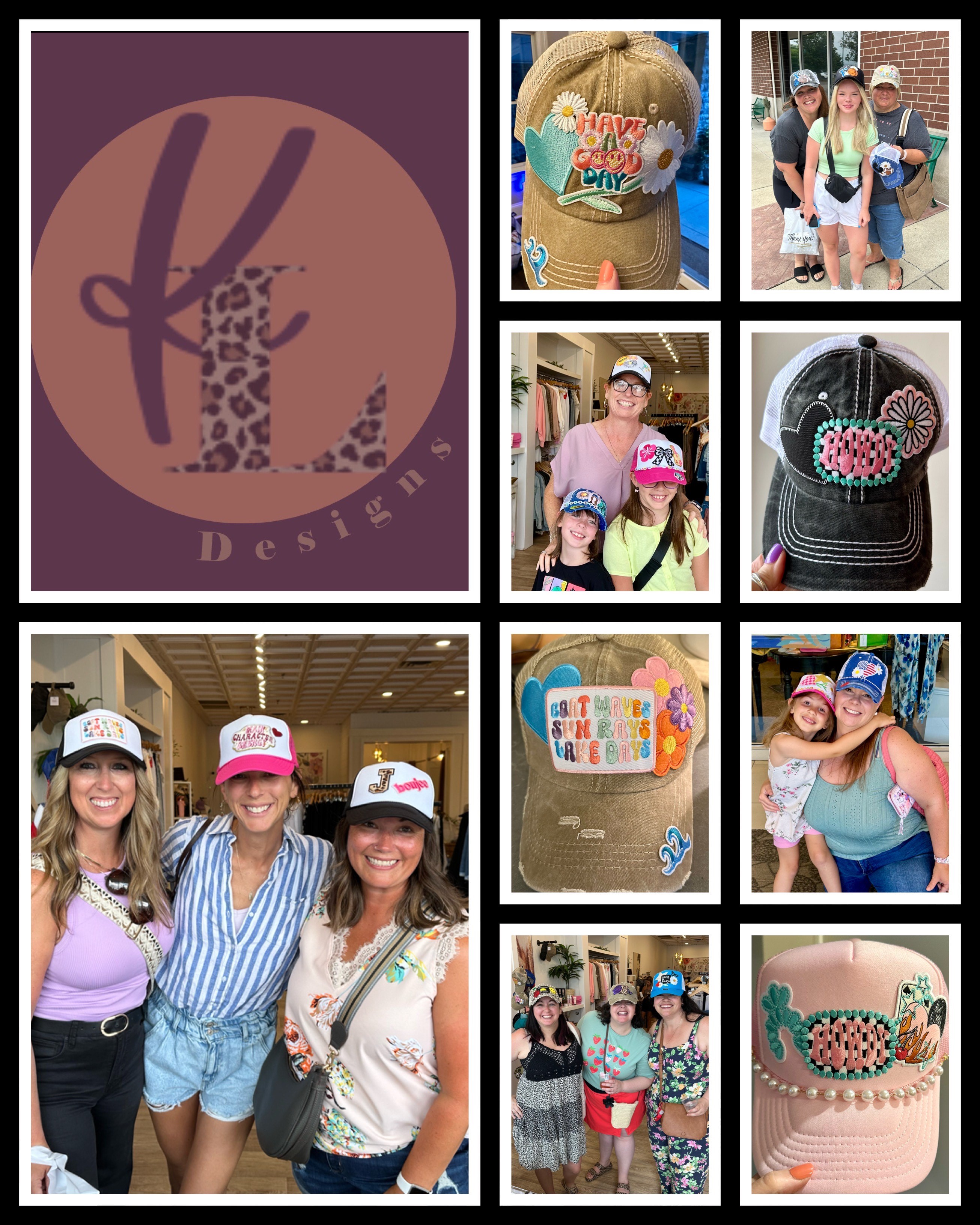 trucker hat collage