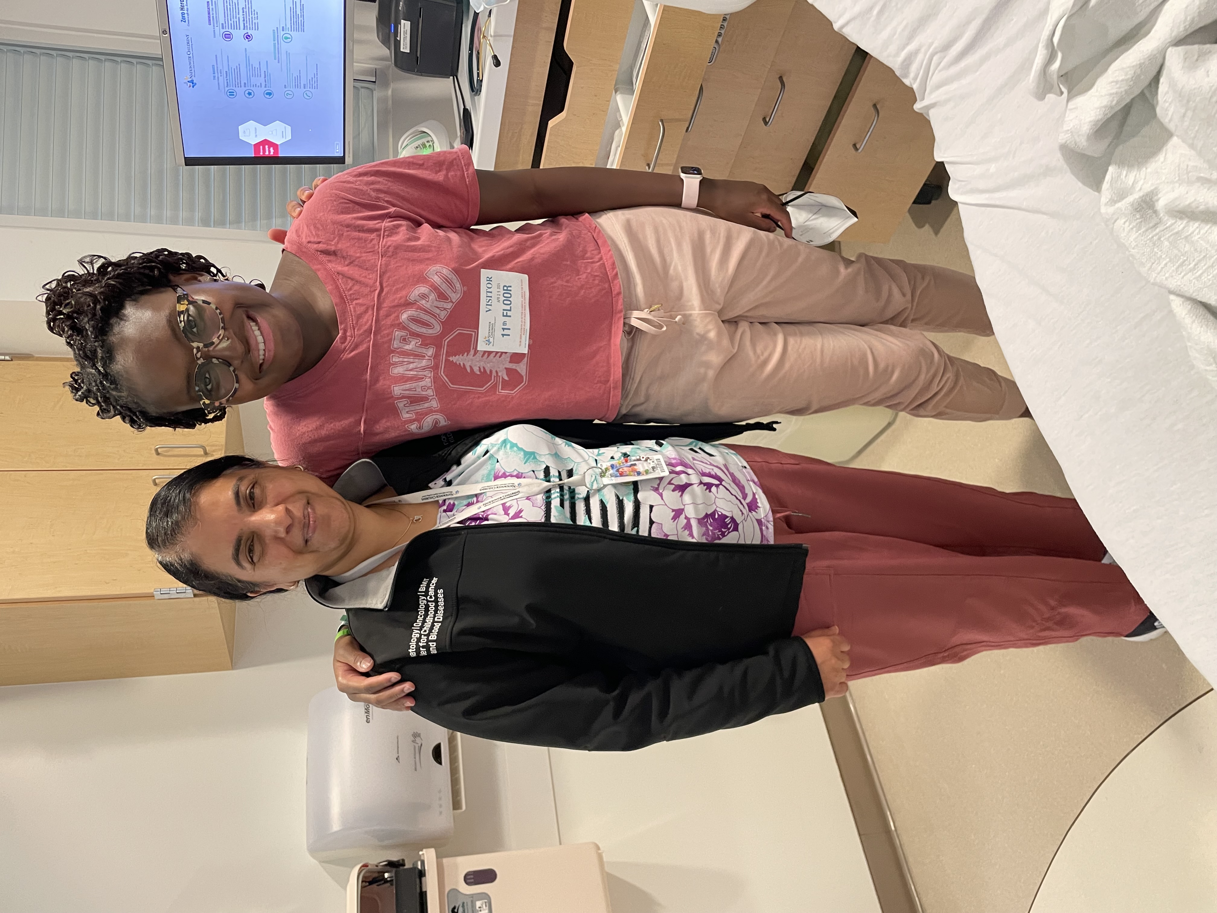 Awo with Dr. Rangarajan at the hospital.