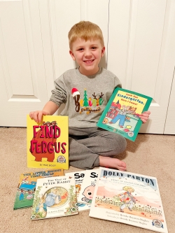 Dylan loves his Imagination Library books