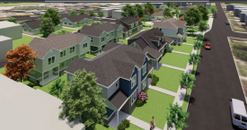rendering of kinship housing neighborhood