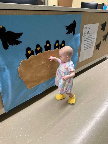 Paisley's duck slippers