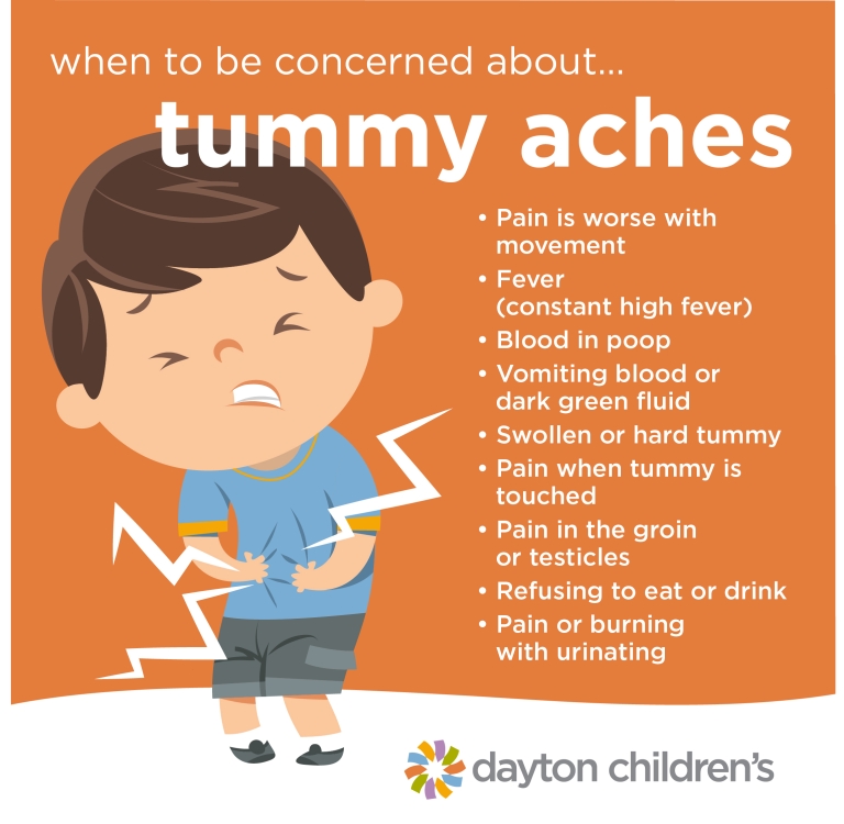when to be concerned about tummy aches