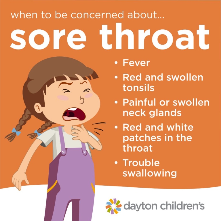 when to be concerned about a sore throat