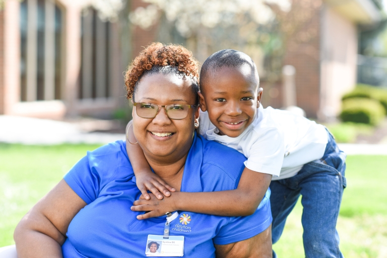 Community behavioral health worker with child
