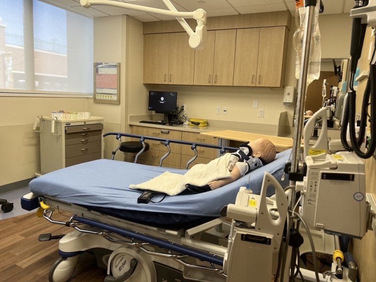Simulation of Dayton Children's typical inpatient room
