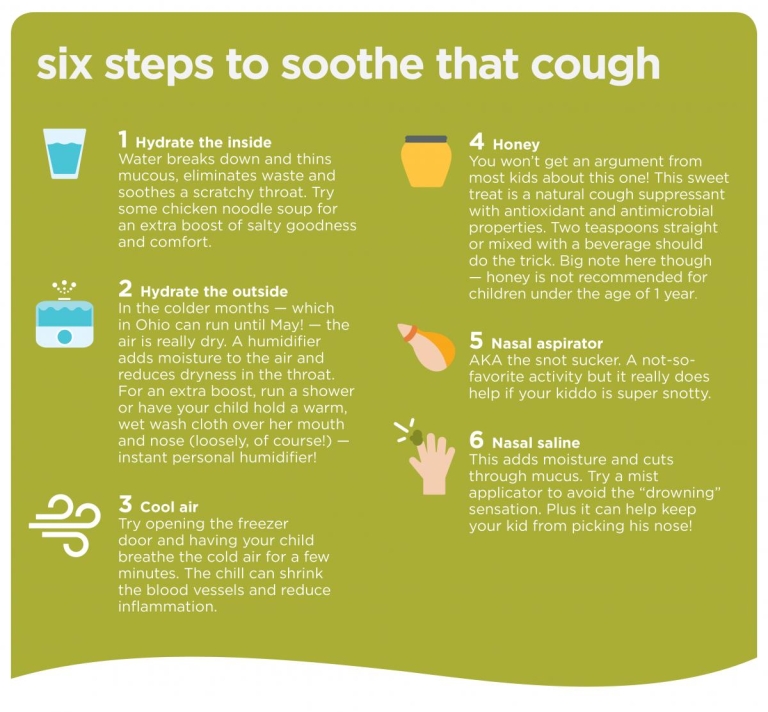 six steps to soothe a cough in kids